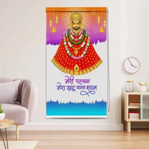 Mandir Roller Blind with Khatu Shyam print design