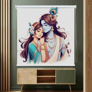 Radha Krishna Roller Blind for Pooja Room and Home Decor