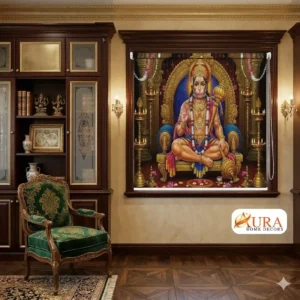 Divine Hanuman Roller Blind for Pooja Room