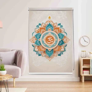 Mandala Art Design Om (ॐ) Mandir Roller Blind