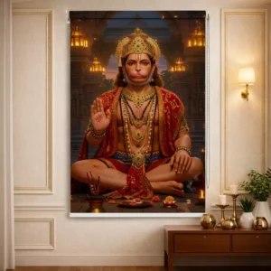 Spiritual Bhagwan Hanuman Pooja Room Roller Blind
