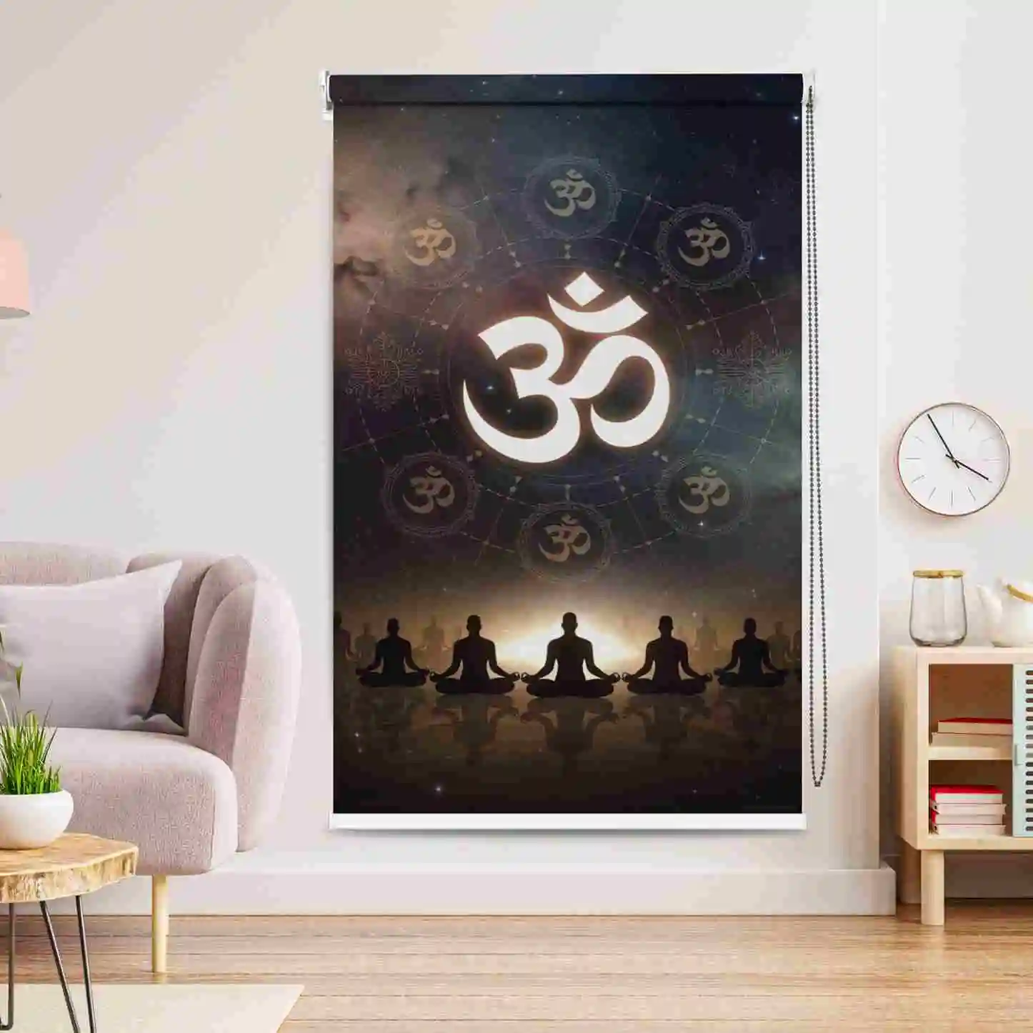 Spiritual Om (ॐ) Meditation Mandir Roller Blind