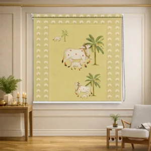 Home Decor Items Online at Best Price in India 20 Traditional Pichwai Cow Mandir Roller Blinds