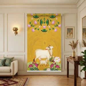 Home Decor Items Online at Best Price in India 50 Golden Temple Gauvansh Pichwai Art Roller Blind