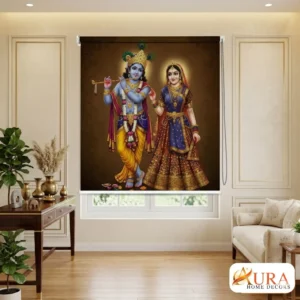 Home Decor Items Online at Best Price in India 43 Krishna and Radha Divine Art Roller Blind for Pooja Room