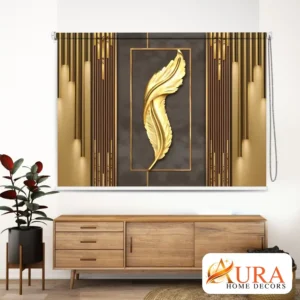 Luxury Gold Feather Roller Window Blind for Window