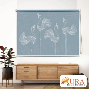 Minimal Line Art Bird Roller Blinds for Window