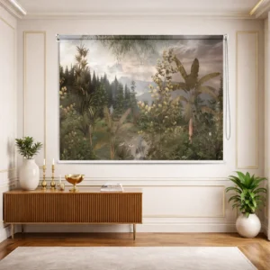 Nature-Inspired Tropical Forest Roller Blind for Window