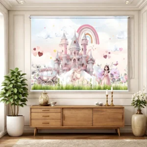 Princess and Unicorn Fantasy Kids Room Roller Blind