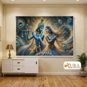 Home Decor Items Online at Best Price in India 41 Romantic Krishna and Radha Ethereal Art Temple Roller Blinds