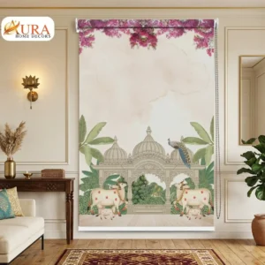 Home Decor Items Online at Best Price in India 47 Royal Pichwai Temple Garden Cow Roller Blind