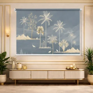 Scenic Palm Landscape Tropical Nature Roller Blind for window