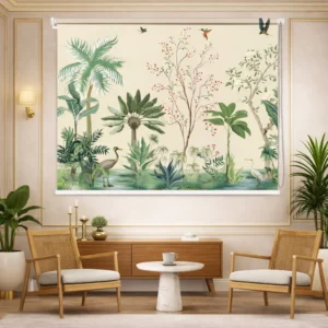 Botanical Tropical Garden Roller Blinds for window