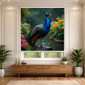 Decorative Peacock Garden Elegance Roller Blind