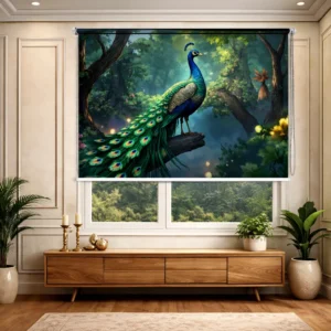 Enchanted Forest Peacock Roller Blind