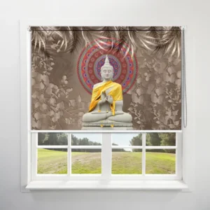 Mandala Halo & Lotus Serenity Buddha Meditation Roller Blind