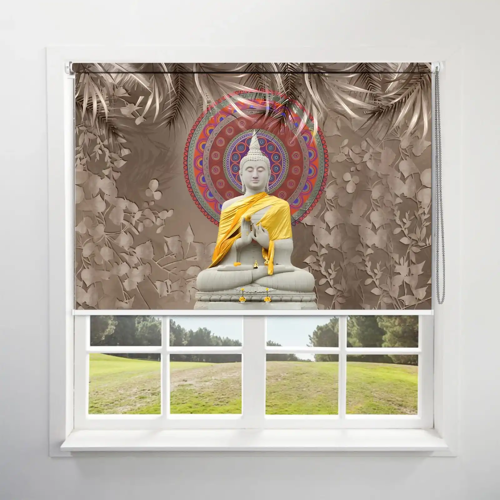 Mandala Halo & Lotus Serenity Buddha Meditation Roller Blind