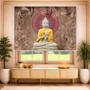 Mandala Halo & Lotus Serenity Buddha Meditation Roller Blinds
