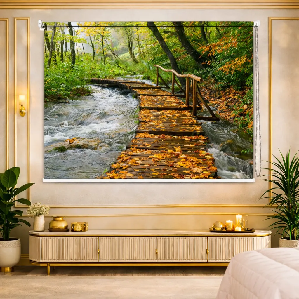 Vastu-Inspired Nature Scenery Roller Blind for Window 1 Vastu-Inspired Nature Scenery Roller Blind for Window