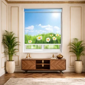 Fresh Meadow Daisy Sunshine Roller Blind