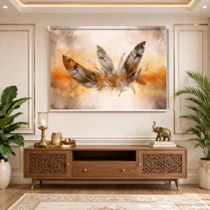 Golden Feather Artistic Roller Blinds