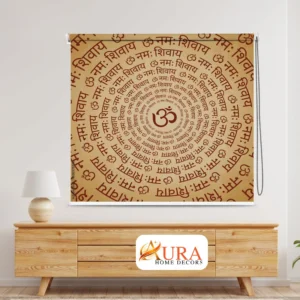 Sacred Om Namah Shivaya Spiritual Roller Window Blind