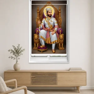 Chhatrapati Shivaji Maharaj Royal Throne Roller Blind