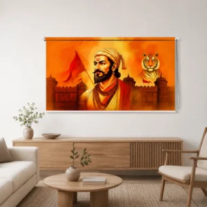 Chhatrapati Shivaji Maharaj & Royal Tiger Roller Blind