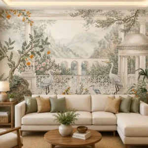Classical Botanical Garden Wallpaper