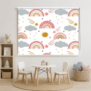 Cute Rainbow & Clouds Roller Blind