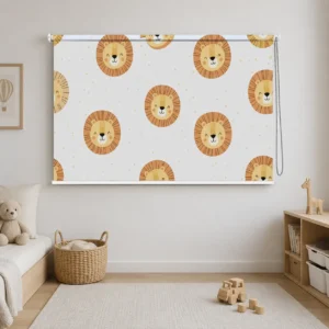 Cute Smiling Lion Roller Blind for Kid's