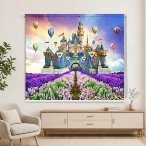 Fairytale Castle & Hot Air Balloon Roller Blind for Kids Room