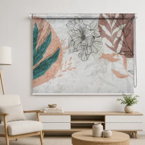 Floral, Modern Abstract Botanical Roller Blind