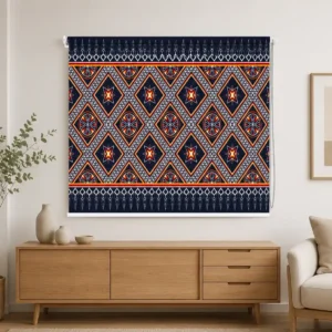 Geometric, Midnight Tribal Diamond Roller Blind