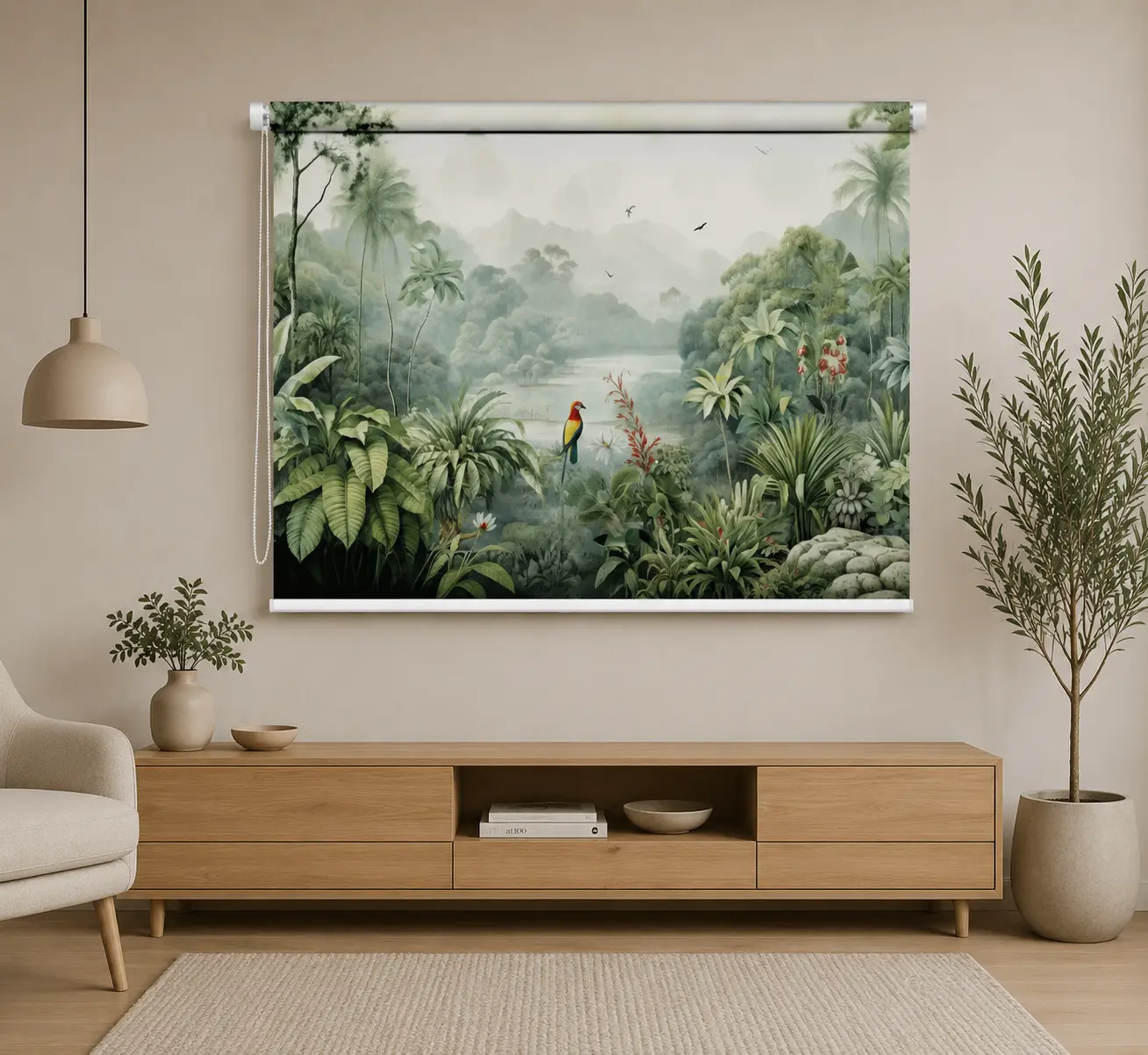 Jungle, Tropical Rainforest Paradise Roller Blind 1 Jungle, Tropical Rainforest Paradise Roller Blind