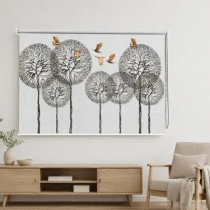 Minimalist Tree Silhouette Roller Blind