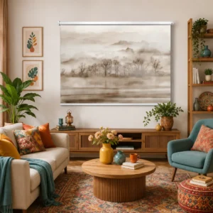 Misty Woodland Landscape Roller Blind