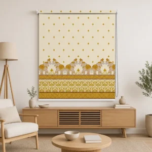 Royal Indian Heritage Golden Elephant Roller Blind