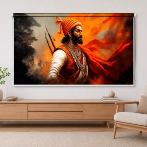 Shivaji Maharaj Maratha Warrior Portrait Roller Blind