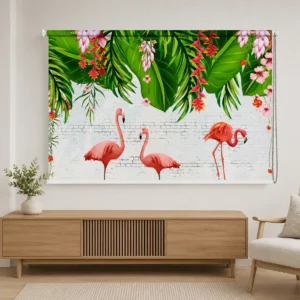 Tropical Flamingo Roller Blind