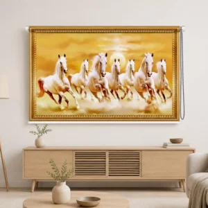 Vastu Seven White Horses Roller Blind