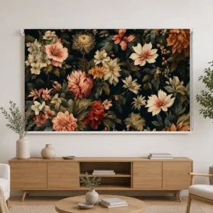 Vintage Dark Floral Roller Blind