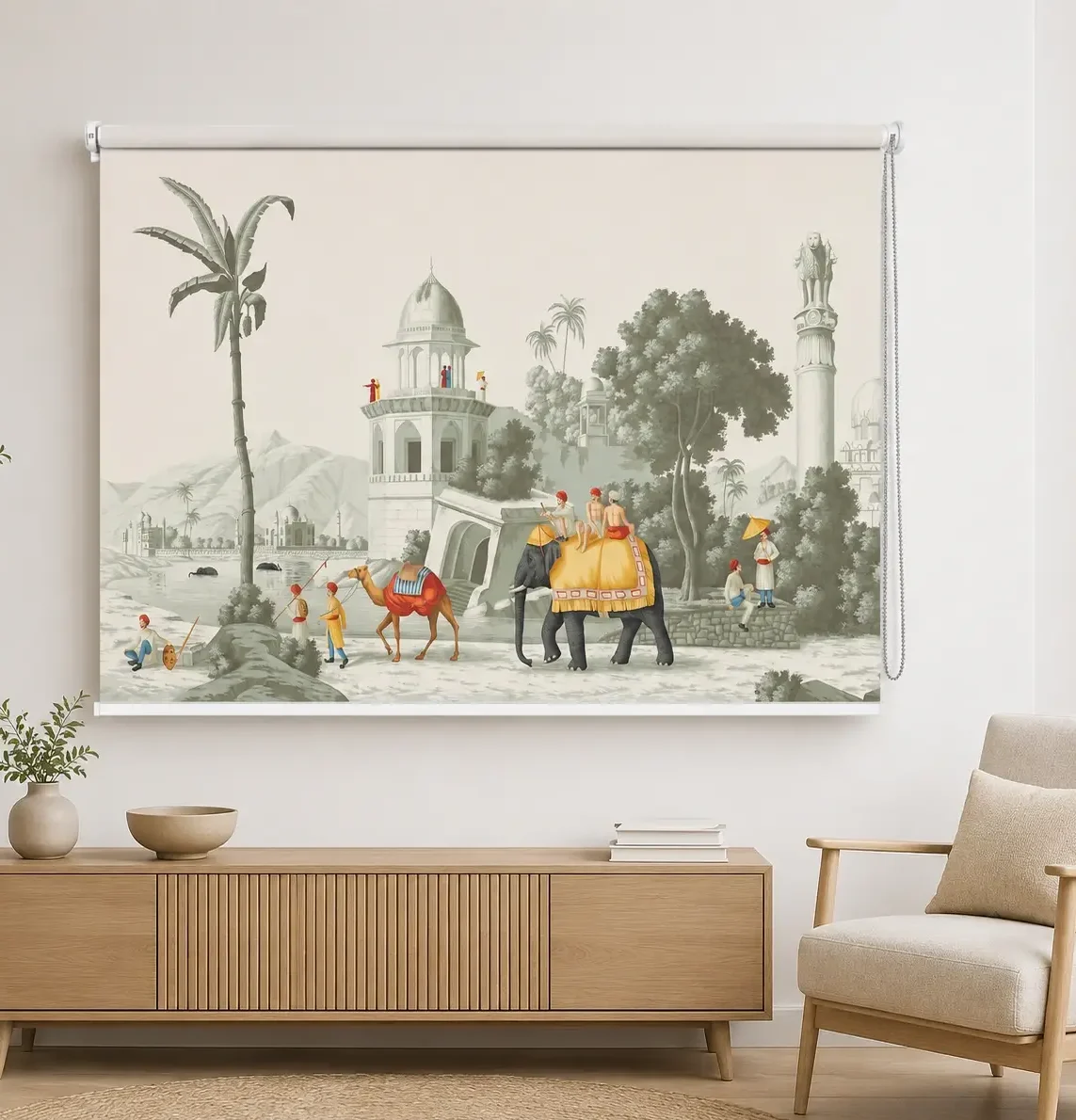Vintage Rajasthani Palace Safari Roller Blind 1 Vintage Rajasthani Palace Safari Roller Blind