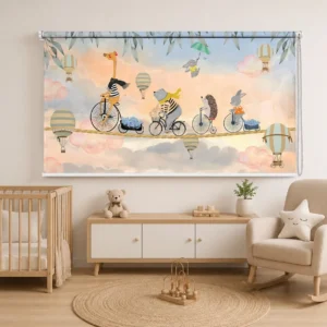 Whimsical Animal Bicycle Roller Blind