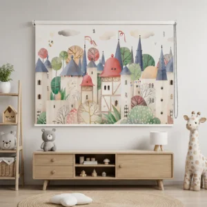 Whimsical Fairytale Castle Kids Nursery Roller Blind