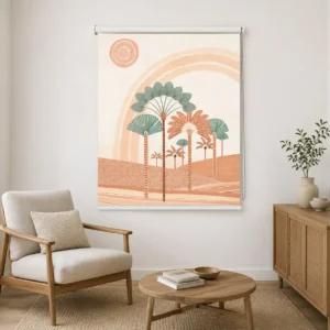 Boho Palm Landscape Printed Roller Blind
