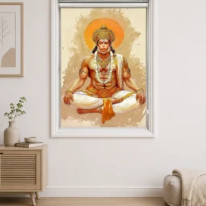 Meditating Lord Hanuman Roller Blind