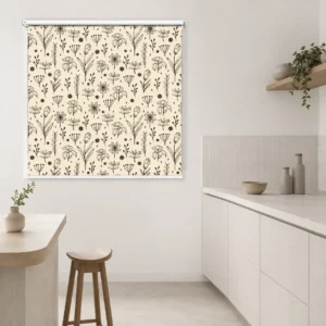 Minimalist Wildflower Botanical Printed Roller Blind