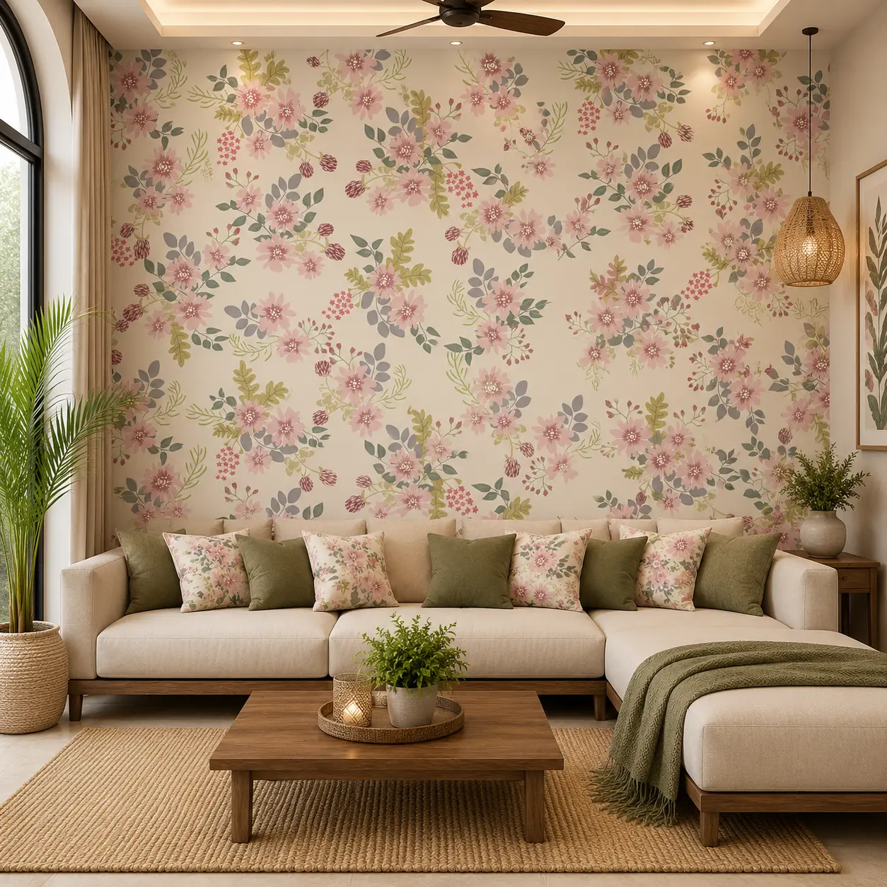 Pastel Soft Pink Wildflower Botanical Wallpaper 1 Pastel Soft Pink Wildflower Botanical Wallpaper