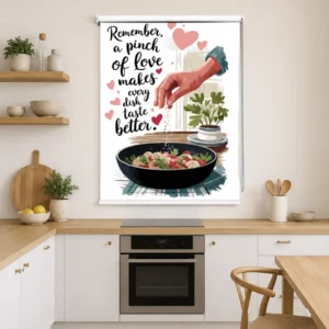 Remember a Pinch of Love Kitchen Window Roller Blind